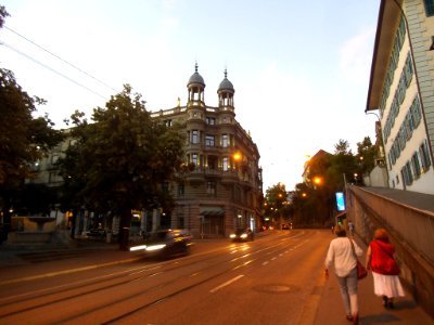 Zurich Rämistrasse Lienhard And Partner Privatbank Is Very Beautifully Lit In The Twilight (164284235)