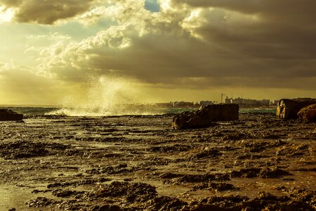 Clouds storm wave