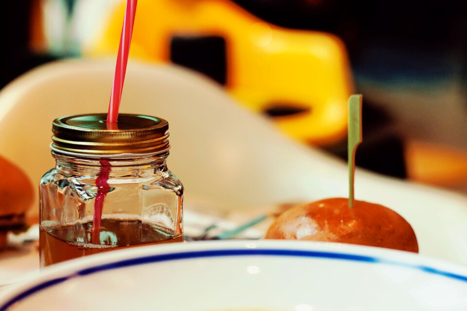 Jar glass burger