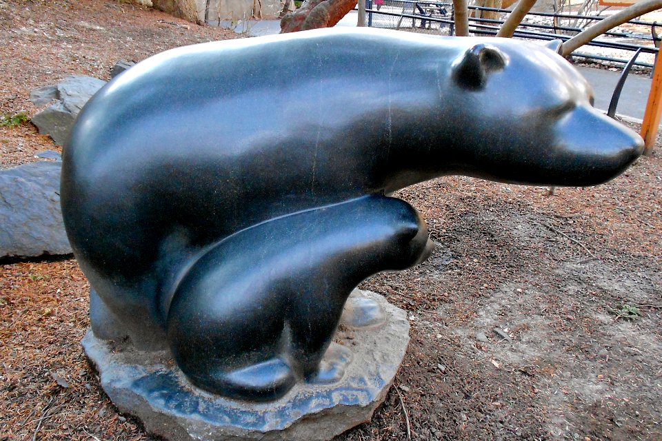 Zoo bear and cub