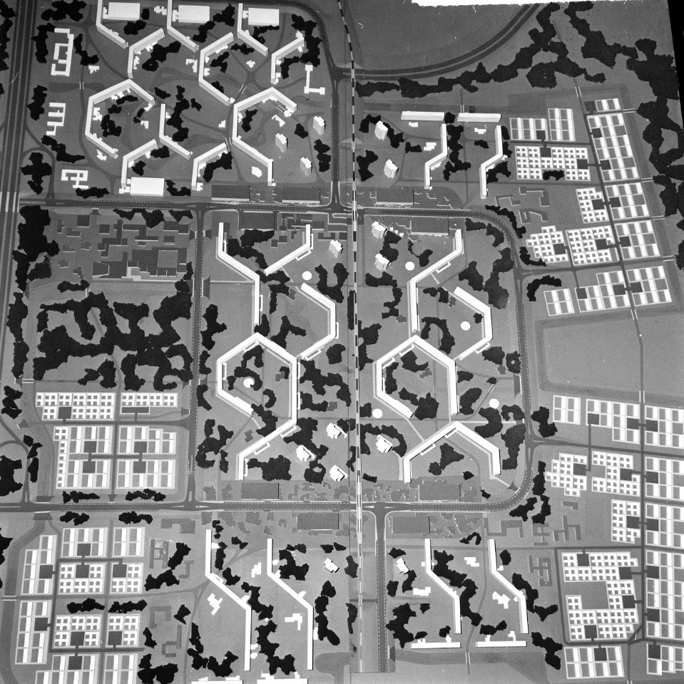 Zuidoostelijke stadsuitbreiding van Amsterdam, maquette zuidoostelijk stadsdeel, Bestanddeelnr 917-8365