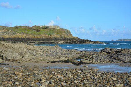 Brittany coastline cliff photo