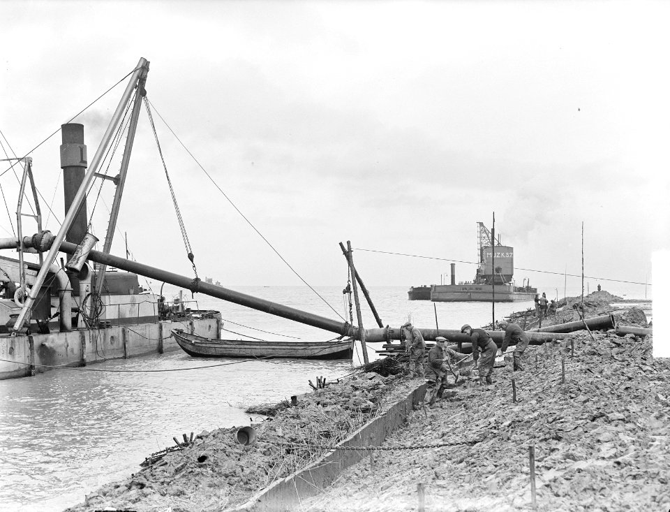 Zuidoostpolder dijk in midden van de Zuiderzee, Bestanddeelnr 904-2949