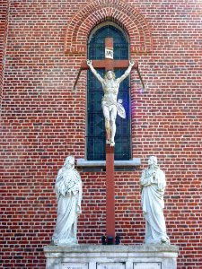 Zuydpeene (Nord, Fr) calvaire sur une tombe