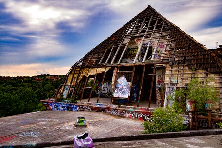 Abandoned factory roof