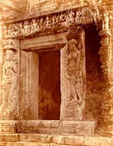 7th-century Kharod temple Ganga and Yamuna goddesses, Chhattisgarh, archive late 19th century