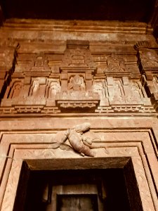 7th 8th century Garuda Brahma Temple, Navabrahma group, Alampur, Telangana India - 22