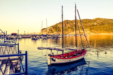 Summer port reflections