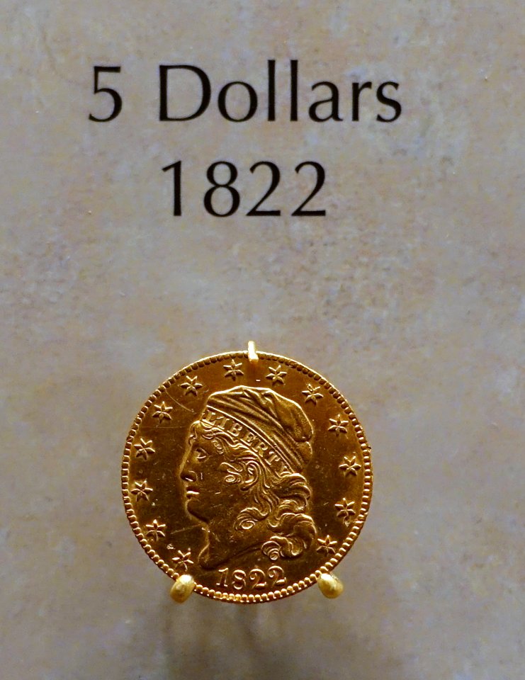 5 Dollars, 1822 - National Museum of American History - DSC00239
