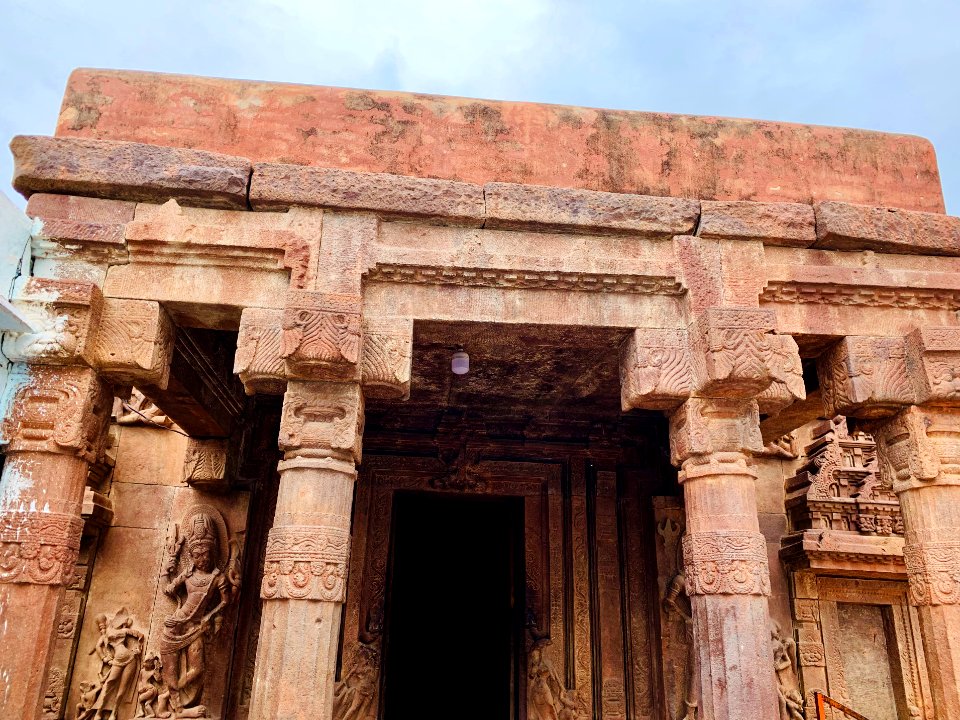 7th 8th century Garuda Brahma Temple, Navabrahma group, Alampur, Telangana India - 3