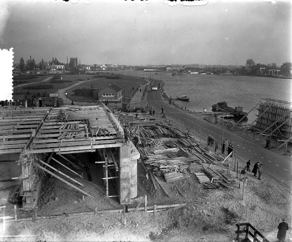 Aanbouw nieuwe Amstelbrug. Overzicht, Bestanddeelnr 905-5051