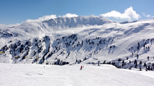 Downhill skiing ski holiday skiarena wildkogel photo