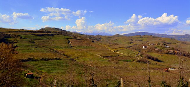 Panoramic landscape sky