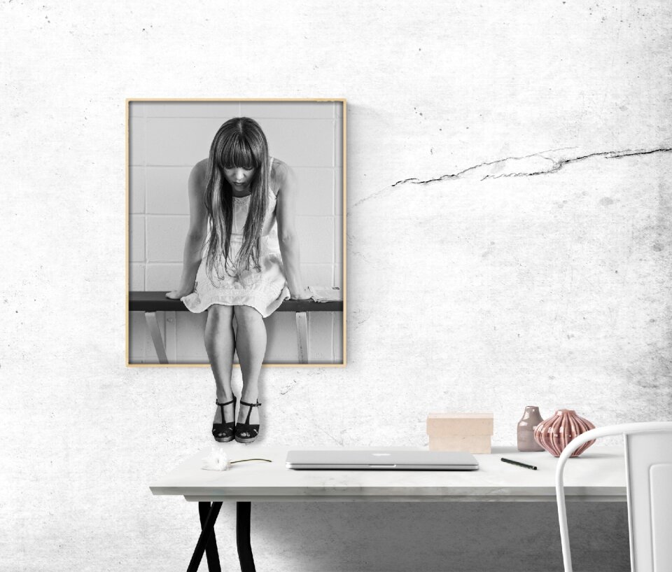 Office worried girl