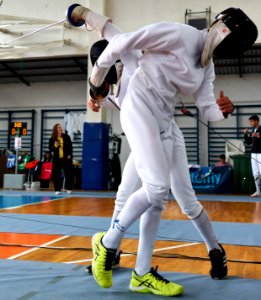 2nd Leonidas Pirgos Fencing Tournament. The fencers of Spartakos Fencing Team, Stergios Delis and Nikolaos Theodoropoulos