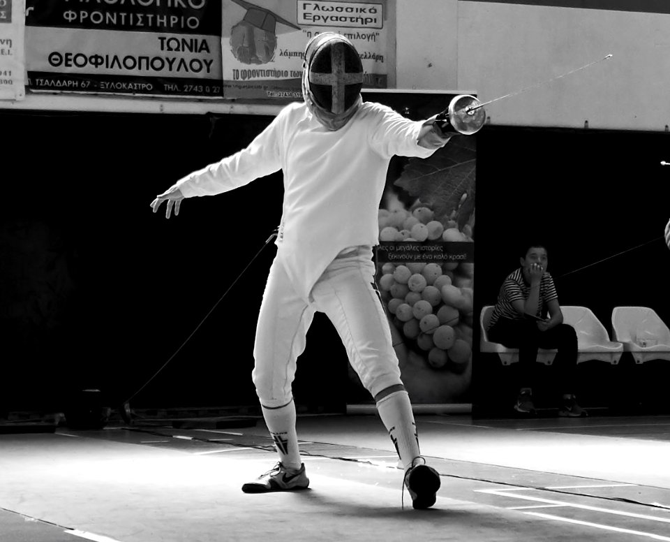 2nd Leonidas Pirgos Fencing Tournament. The fencer Vasilis Stantsios