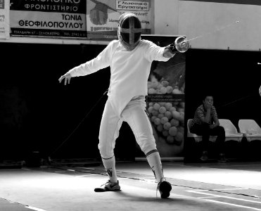 2nd Leonidas Pirgos Fencing Tournament. The fencer Vasilis Stantsios