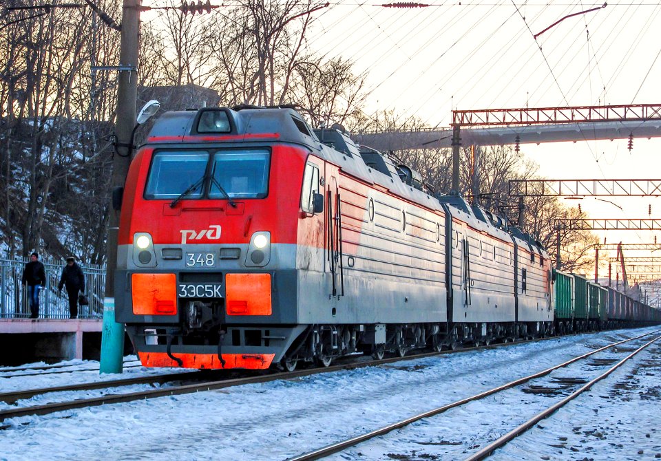 3ЭС5К-348, Россия, Приморский край, станция Мыс-Чуркин (Trainpix 127576)