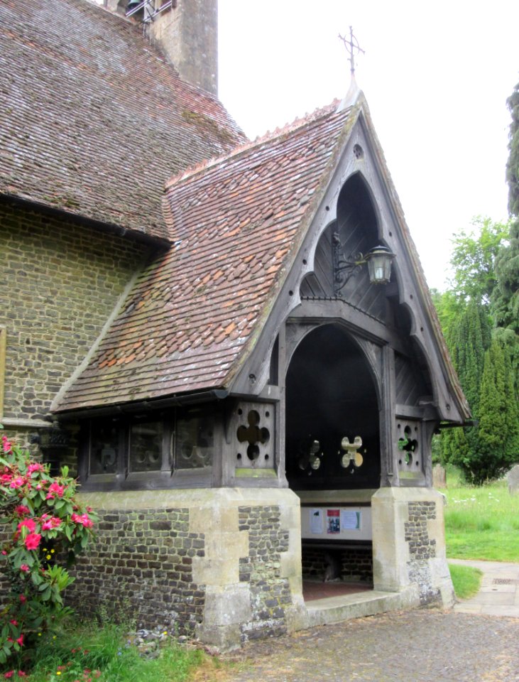 All Saints Church, Tilford Road, Tilford (June 2015) (Porch)