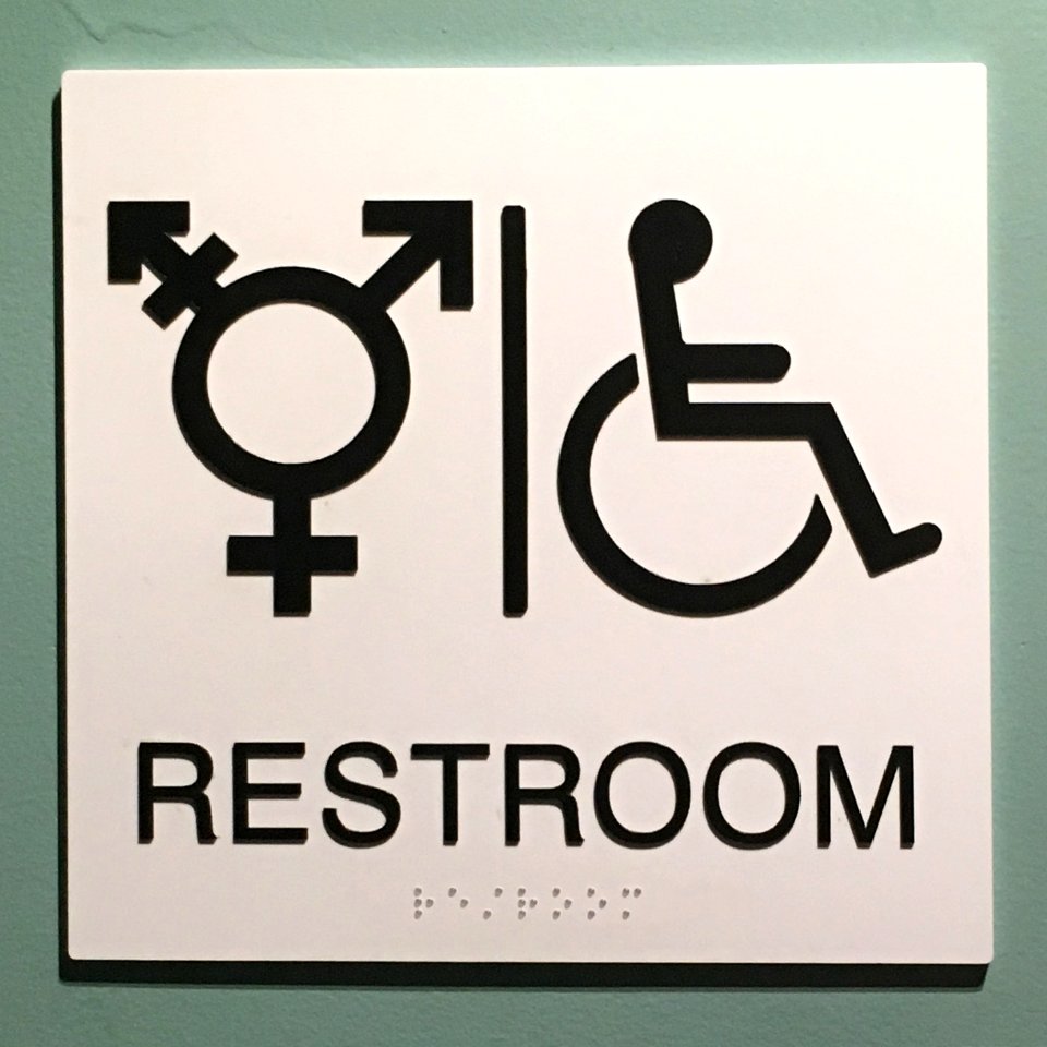 All gender restroom sign