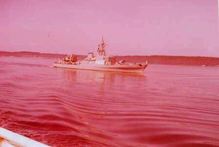 AIMG 5108 Schiff der deutschen Kriegsmarine in der Flensburger Förde 1970er