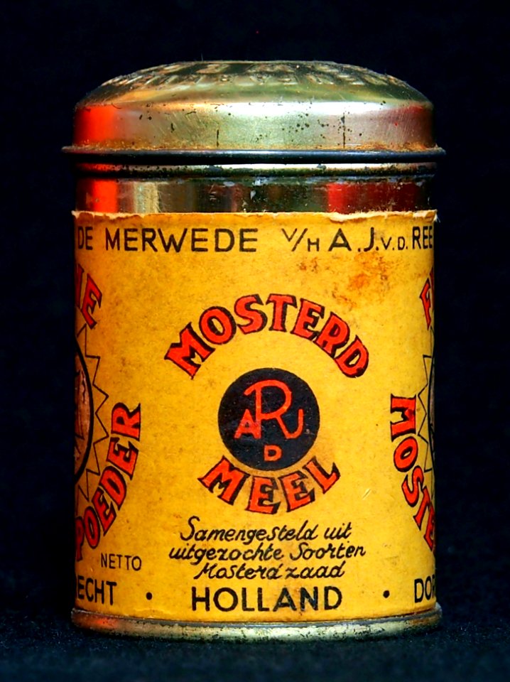 AJ vd Ree en Zonen Mosterd poeder blikje, foto4