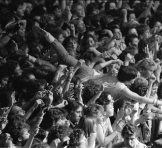 Afscheidsconcert van Doe Maar in Den Bosch flauw gevallen fan wordt over de , Bestanddeelnr 932-9335