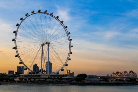 The ferris wheel round go wheel sightseeing
