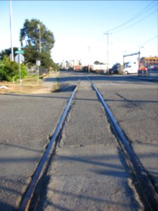 Abandoned tracks on 18th Street, Oakland, October 2012 photo