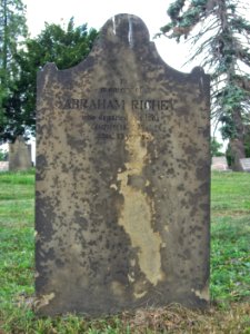 Abraham Richey Tombstone, Hiland Cemetery, 2015-08-17, 01