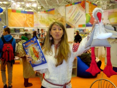 Aksana Sprynchan - on an International book exhibition in Minsk city - 14 February 2015 AD - 2