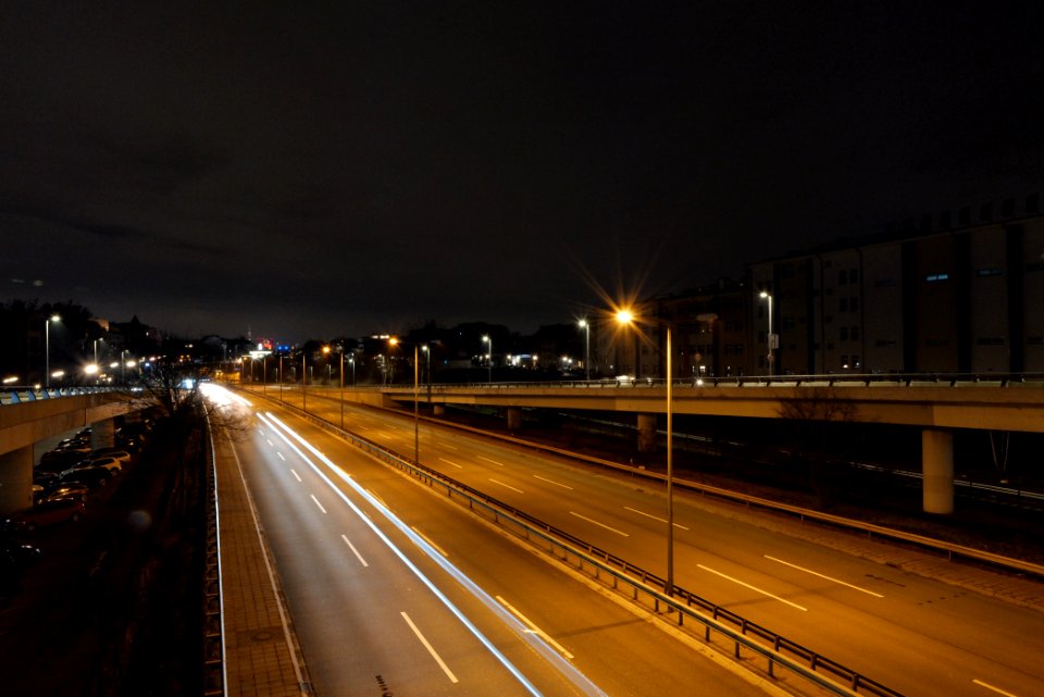 A103 from Joachim-Tiburtius-Brücke at night 2021-01-08 06