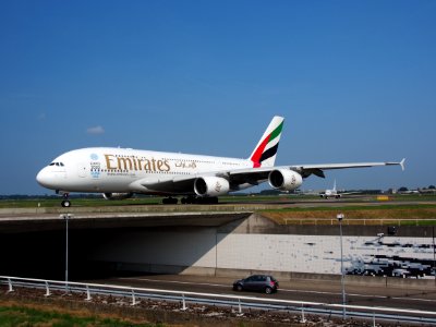 A6-EEC Emirates Airbus A380-861 - cn 110 at Schiphol (Amsterdam Airport) pic11