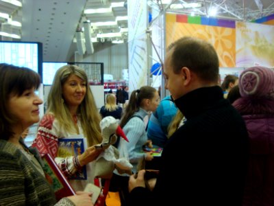 Aksana Sprynchan - on an International book exhibition in Minsk city - 14 February 2015 AD - 1