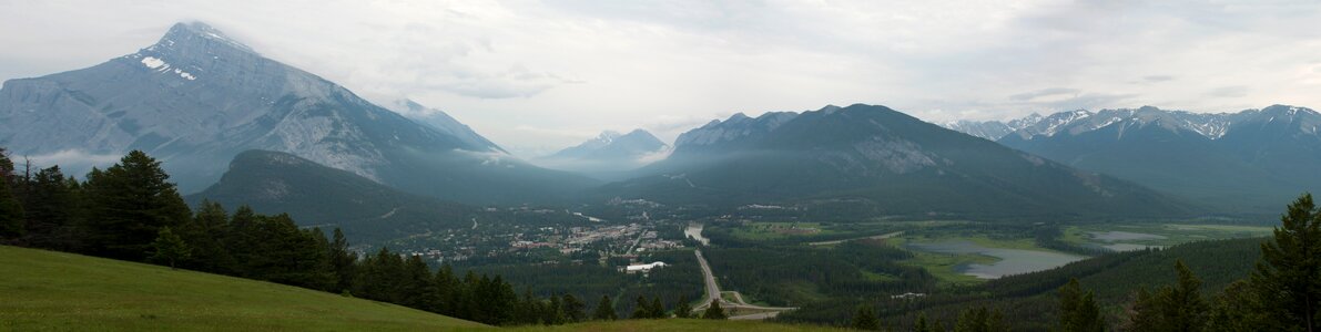 Highway town landscape