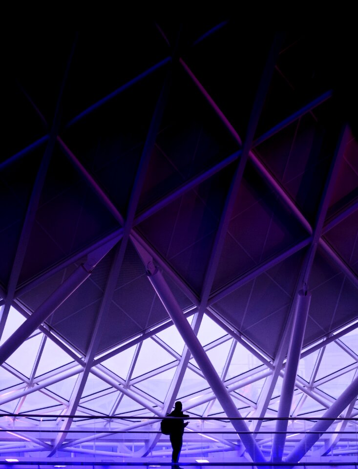 Purple light people