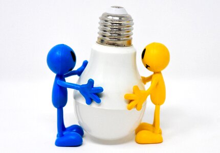 Funny bulbs lamp photo