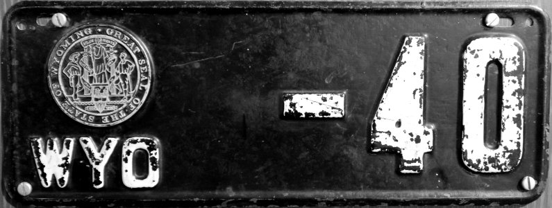 1915 Wyoming License Plate -40