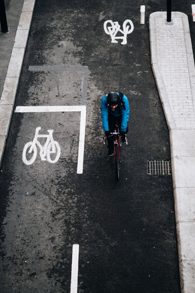 Bicycle lane people
