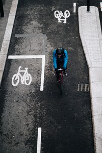Bicycle lane people photo