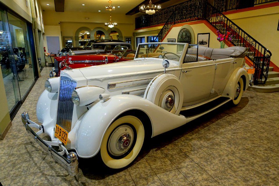 1936 Packard Twelve Convertible Sedan - Automobile Driving Museum - El Segundo, CA - DSC02248