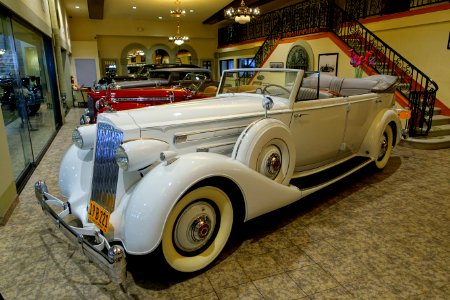 1936 Packard Twelve Convertible Sedan - Automobile Driving Museum - El Segundo, CA - DSC02248