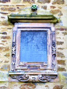 17th century memorial tablet, St Mary, Iffley