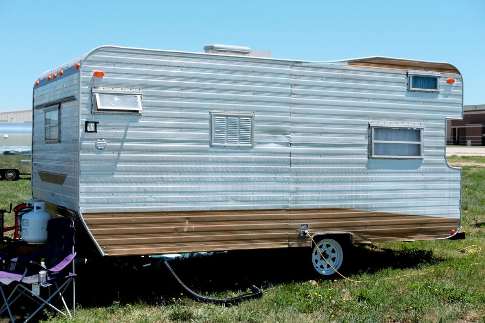 1968 Banner travel trailer during 2019 Vintage Camper Trailer Rally at Cam-Plex in Gillette, Wyoming (2)