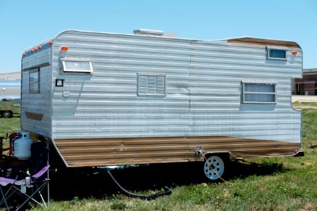 1968 Banner travel trailer during 2019 Vintage Camper Trailer Rally at Cam-Plex in Gillette, Wyoming (2)