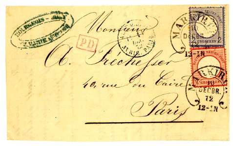 1872-1&2Groschen Markirch Hufeisen Mi19-20