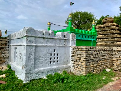 17th century Shah Ali Pedda Dargah and fort built on Navabrahma Temples, Alampur, Telangana India - 10