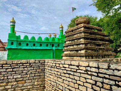 17th century Shah Ali Pedda Dargah and fort built on Navabrahma Temples, Alampur, Telangana India - 9