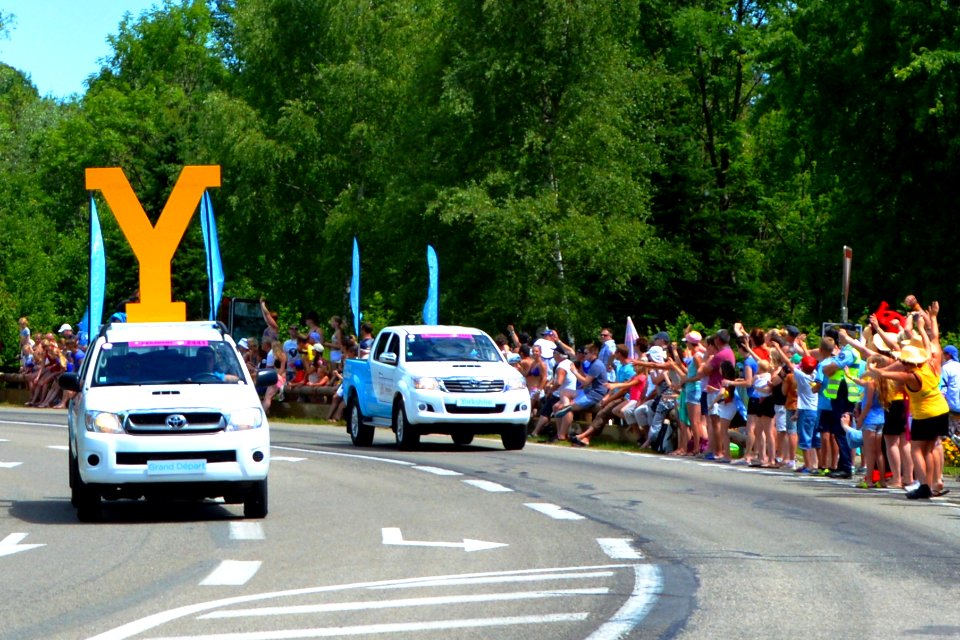 2014 Tour de France. Caravane Yorkshire. Free image Spielvogel. No copyright