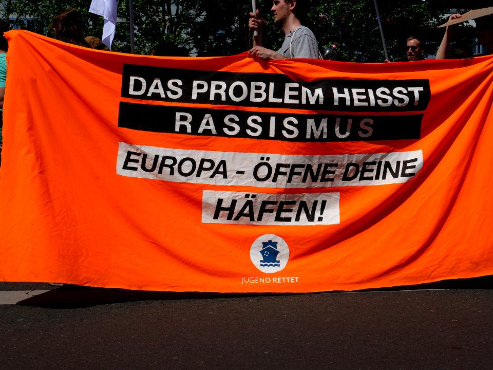 1Europafüralle demonstration Berlin Seebrücke block 03